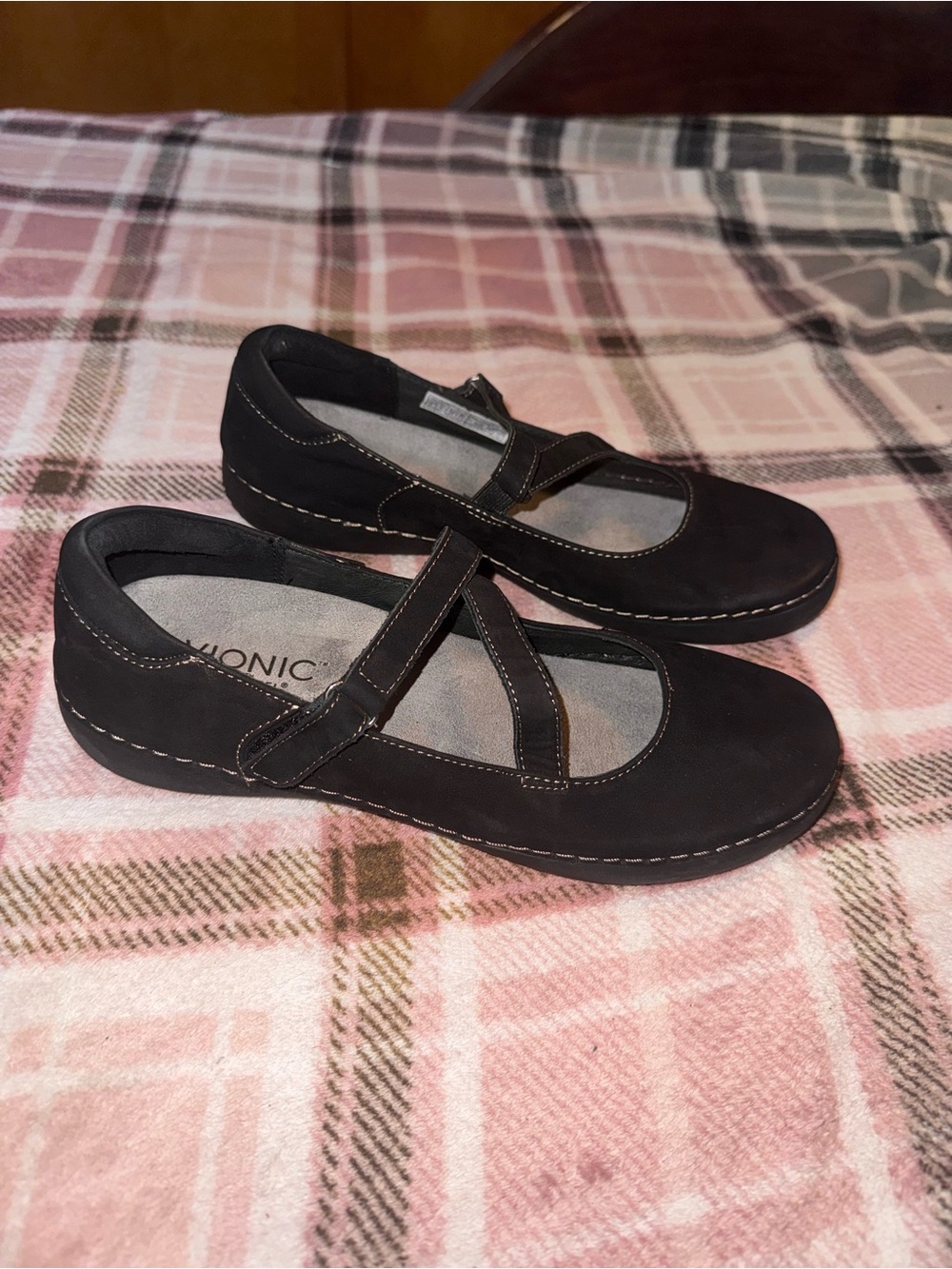 Vionic Orthaheel Black Judith Flat Mary Jane Shoes Size 8 - Picture 3 of 7